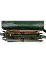 Zelená kožená talianska crossbody kabelka Lona Verde Scura NovaKabelka.sk