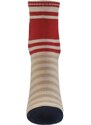 AURA.VIA Červeno-biele ponožky ANCHY