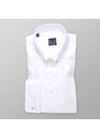 Willsoor Pánska košeľa klasickej bielej farby s hladkým vzorom 11230