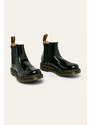 Kožené topánky chelsea Dr. Martens 2976 dámske, čierna farba, na plochom podpätku DM25278001