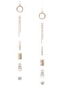 GUESS náušnice Gold-tone Rhinestone Stud Earrings Set, 12325