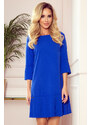 Numoco LUCY - plisované pohodlné šaty - modré 228-8