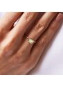 Prsteň z ružového zlata s lemon quartz KLENOTA K0690014