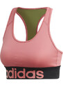 Podprsenka Adidas D2M Logo ružovo-olivová EI4817