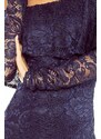 Stock Čipkované dámske šaty Emily tmavo modré vMM 021-2