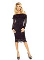 Stock Čipkované dámske šaty Emily čierne vMM 021-1