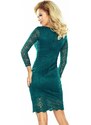 Stock Trendy dámske šaty s čipkou Amy zelené v180-2