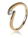 GOLDIE Zlatý prsteň s diamantom Skylar ER536.AV