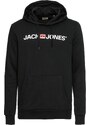 JACK & JONES Mikina melónová / čierna / biela