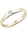 Elegantný zlatý prsteň s diamantom KLENOTA K0545083
