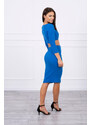 MladaModa Komplet sukne a crop-topu model 9084 farba kráľovská modrá
