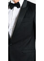 Alain Delon Čierny vlnený smoking so špicatou klopou
