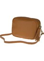 Camel kožená talianska crossbody kabelka Bala Camel s prídavným pruhom IV NovaKabelka.sk