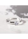 Zásnubný prsteň z bieleho zlata s 0,5ct diamantom KLENOTA K0005072