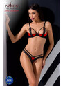 Passion Čierno-červený čipkovaný set Femmina Bikini