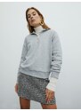 EDITED Mikina 'Gaspard' sivá melírovaná