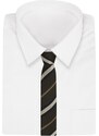 Hnedo-granátová pruhovaná kravata