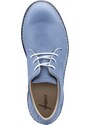 Vasky Derby Blue - Pánske kožené poltopánky modré, ručná výroba jesenné / zimné topánky