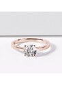 Zásnubný prstienok z ružového zlata s 1ct diamantom KLENOTA K0702024