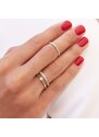 Minimalistický prsteň zo zlata s diamantom KLENOTA K0700013