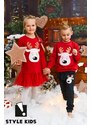 STYLE KIDS Vianočné šatky so sobom
