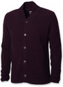 Willsoor Pánsky vlnený sveter v bordovej farbe 12113