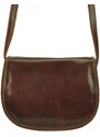 Vera Pelle Kožená crossbody dámska kabelka Enila I Fratelli tmavá hnedá