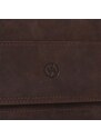 Vasky Toby Dark Brown - Dámska i pánska kožená taška hnedá, ručná výroba