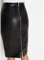 bonprix Úzka púzdrová sukňa, koženka, farba čierna, rozm. 32