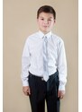 Chlapčenská kravata strieborná lesk 44cm Avantgard 548-9021