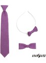 Chlapčenská kravata fialová s bielymi bodkami Avantgard 558-5044