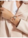 GUESS hodinky Rose Gold-Tone Quattro G Analog Watch, 13626
