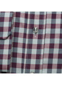 Willsoor Pánska košeľa Slim Fit s fialovo-šedým vzorom 12407