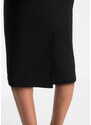 bonprix Ceruzková sukňa so saténovým opaskom, farba čierna, rozm. 32