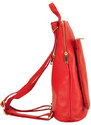 Kožený dámsky módny batôžtek s čelným vreckom Patrizia Piu tmavo červený