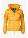 Marikoo SOLE Dámska zimná bunda s kapucňou, žltá