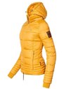 Marikoo SOLE Dámska zimná bunda s kapucňou, žltá