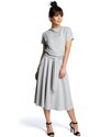 BeWear B067 Predĺžené šaty - sivé