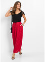 bonprix Maxi sukňa, viskózová, s konfortným pásom a šnúrkou na zaviazanie, farba červená