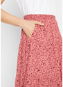 bonprix Maxi sukňa s volánmi, farba ružová, rozm. 42