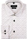 Venergi Vzorovaná biela pánska košeľa 176/182 cm štandard Klasik 43