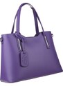Fialová kožená talianska kabelka Isidora Viola NovaKabelka.sk