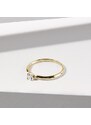 Zásnubný prsteň s diamantom zo žltého zlata KLENOTA K0300023