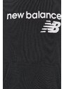 Mikina New Balance MT03910BK-001, pánska, čierna farba, s potlačou