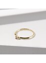 Zásnubný prsteň zo žltého zlata s champagne diamantom KLENOTA K0300063