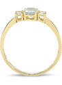 Lillian Vassago Zlatý prsteň s modrým topásom LLV22-GR013YBT