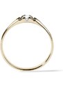 Tenký zlatý prsteň s okrúhlym diamantom KLENOTA R0299203