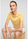 s.Oliver dámské triko s nápisy žluté