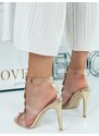 Webmoda Exkluzívne zlaté transparentné sandále Meorla