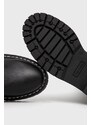 Kožené topánky Chelsea Steve Madden dámske, čierna farba, na platforme